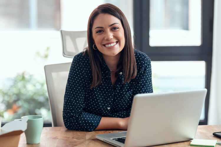happy woman in professional occupation